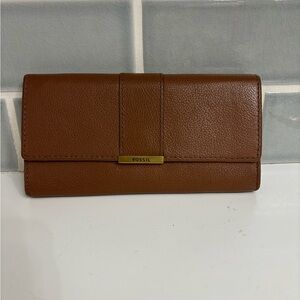 Fossil Brown Leather Farrah FLP Wallet
